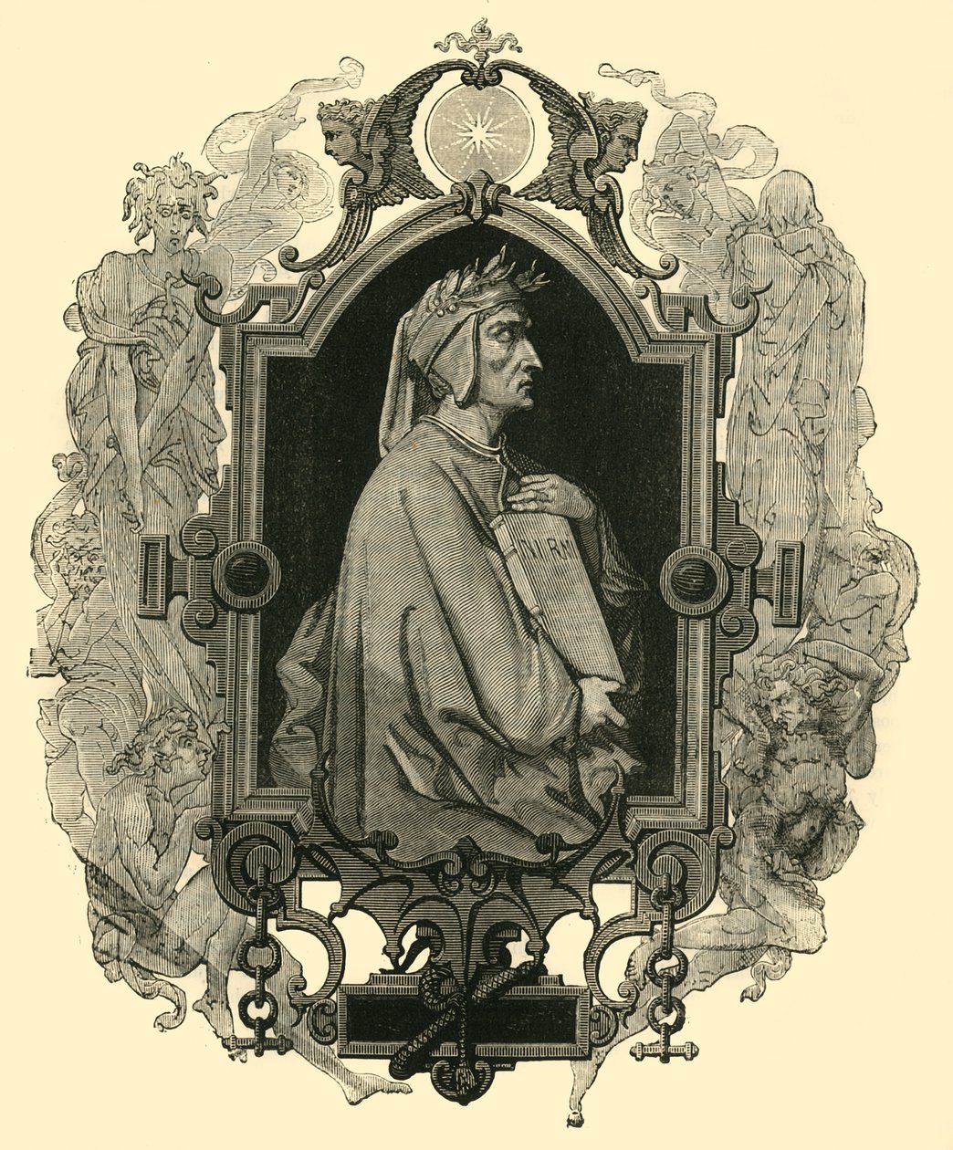 Dante Alighieri, um 1265-1321, 1890 von Unbekannt