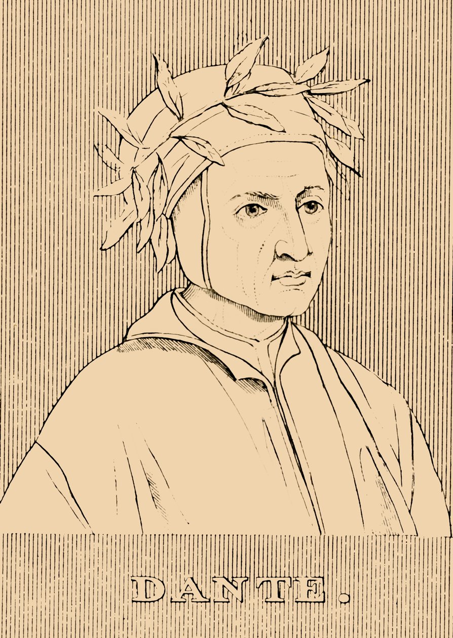 Dante, um 1265-1321, 1830 von Unbekannt