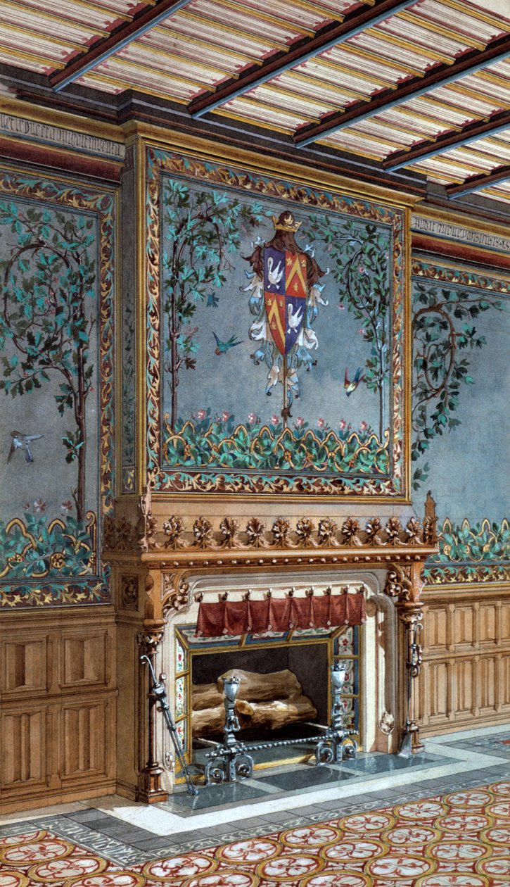 Entwurf für ein Interieur, 1868 von Unbekannt