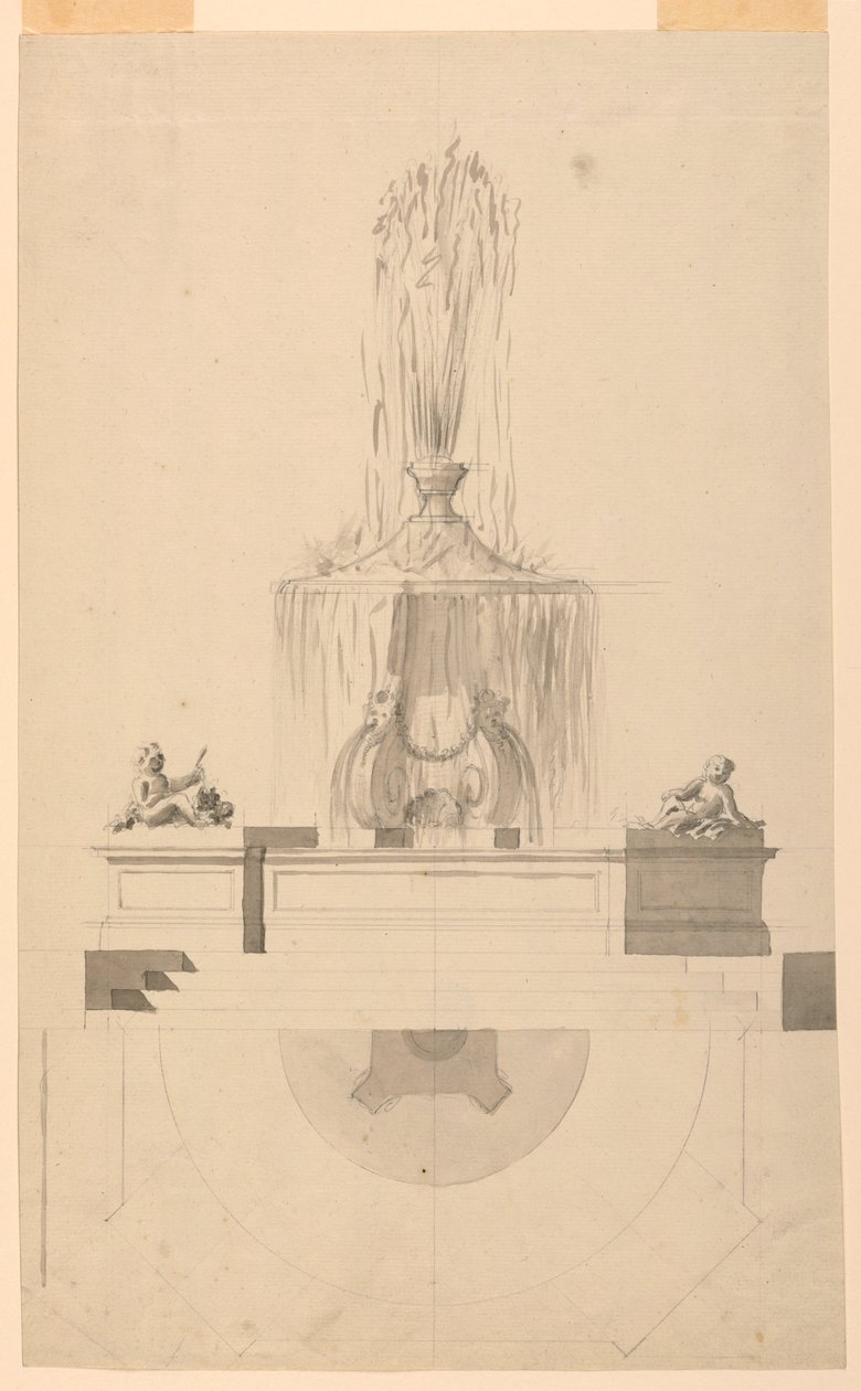 Zeichnung, Brunnen, 1775 von Unbekannt