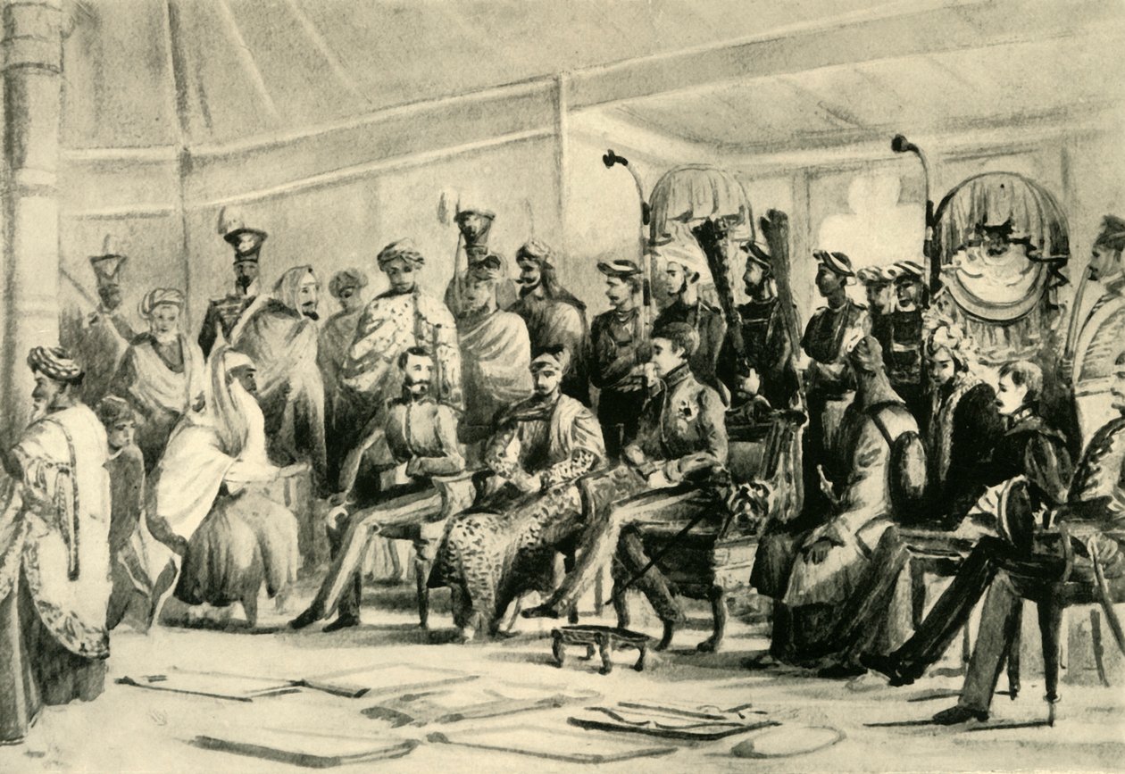 Durbar von Lord Auckland, ca. 1836-1842, 1925 von Unbekannt