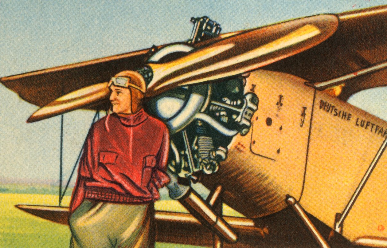 Elly Beinhorn mit ihrem Flugzeug, 1932 von Unbekannt