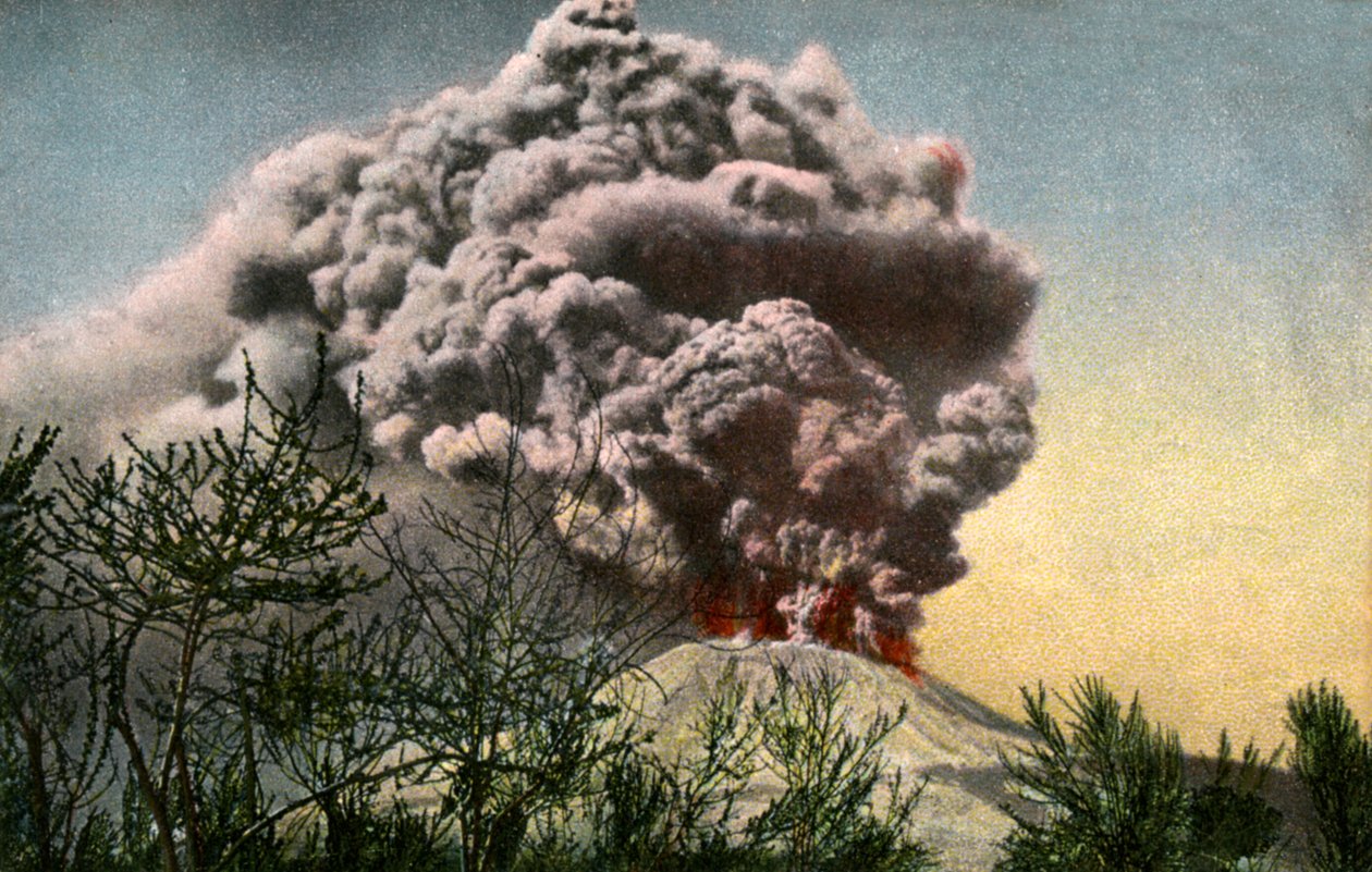 Ausbruch des Vesuvs, Italien, April 1906 von Unbekannt