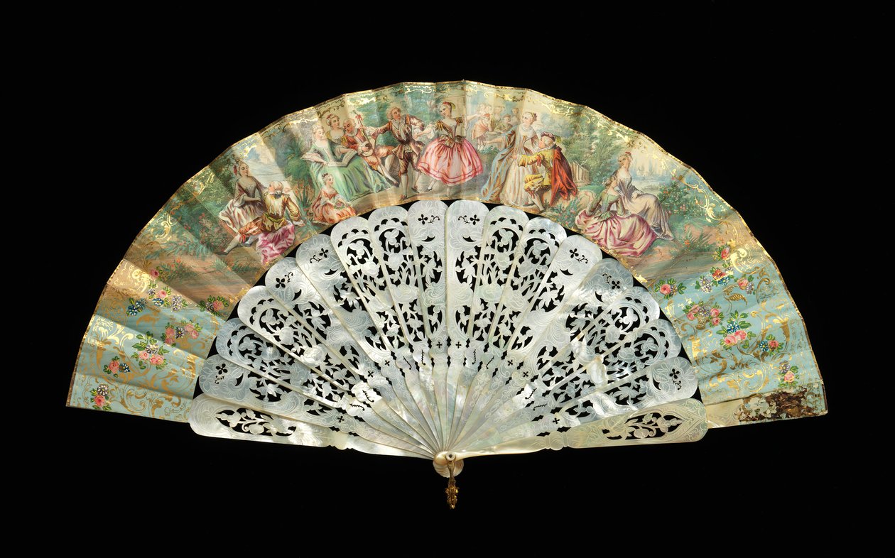 Fächer, 1860-70 von Unbekannt