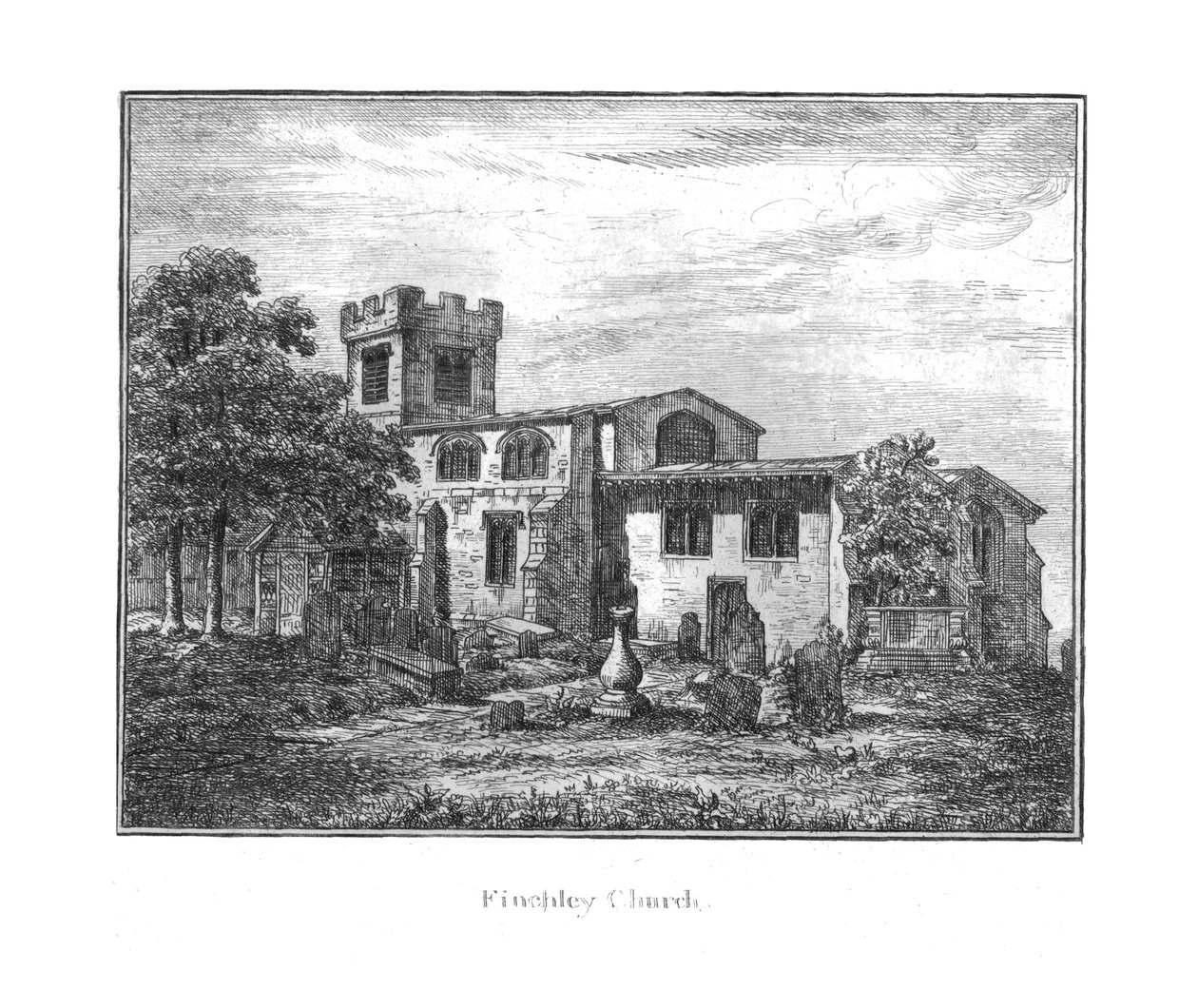 Kirche von Finchley, 18. Jahrhundert von Unbekannt