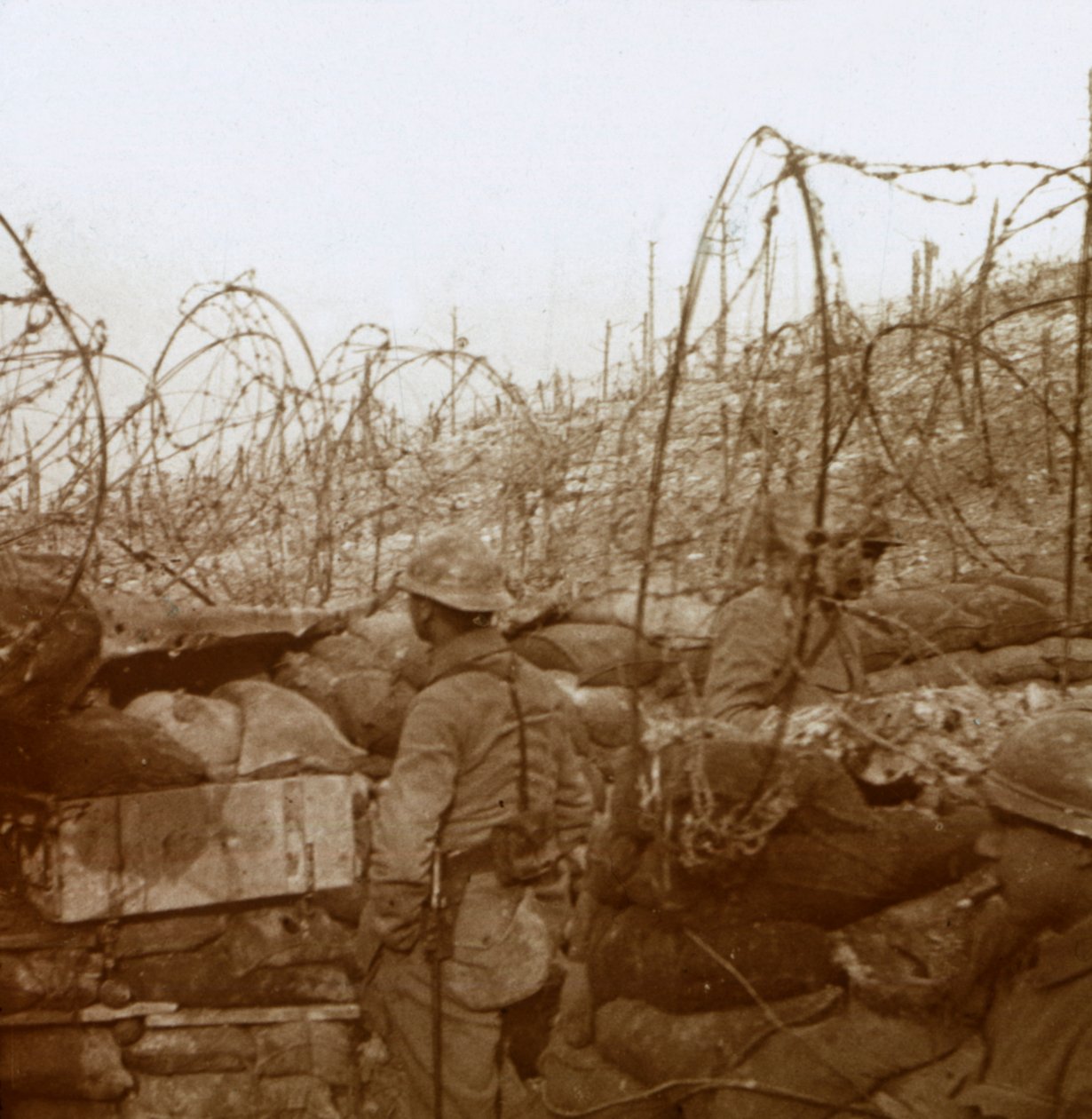 Fosse Froide Graben, Champagne, Nordfrankreich, ca. 1914-1918 von Unbekannt