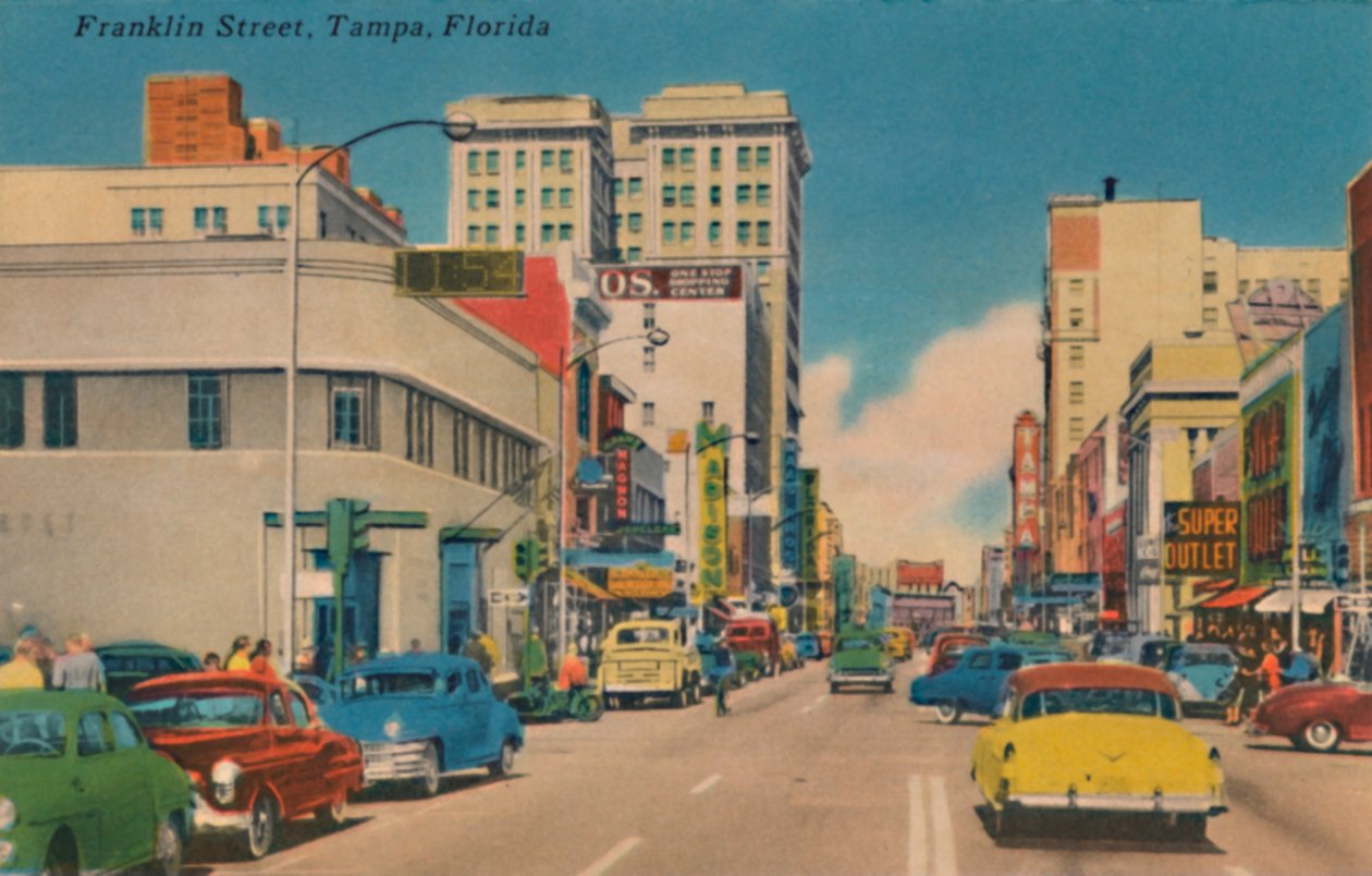 Franklin Street, Tampa, Florida, ca. 1940er Jahre von Unbekannt