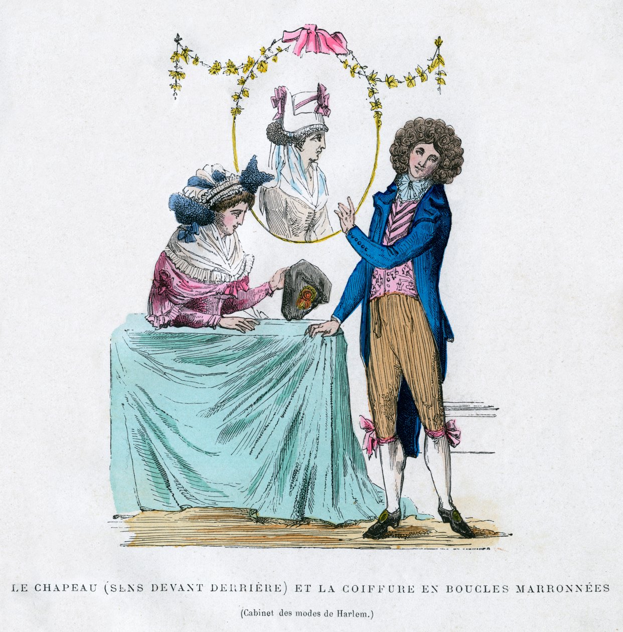 Französische Mode und Frisur, frühes 19. Jahrhundert 1882-1884 von Unbekannt