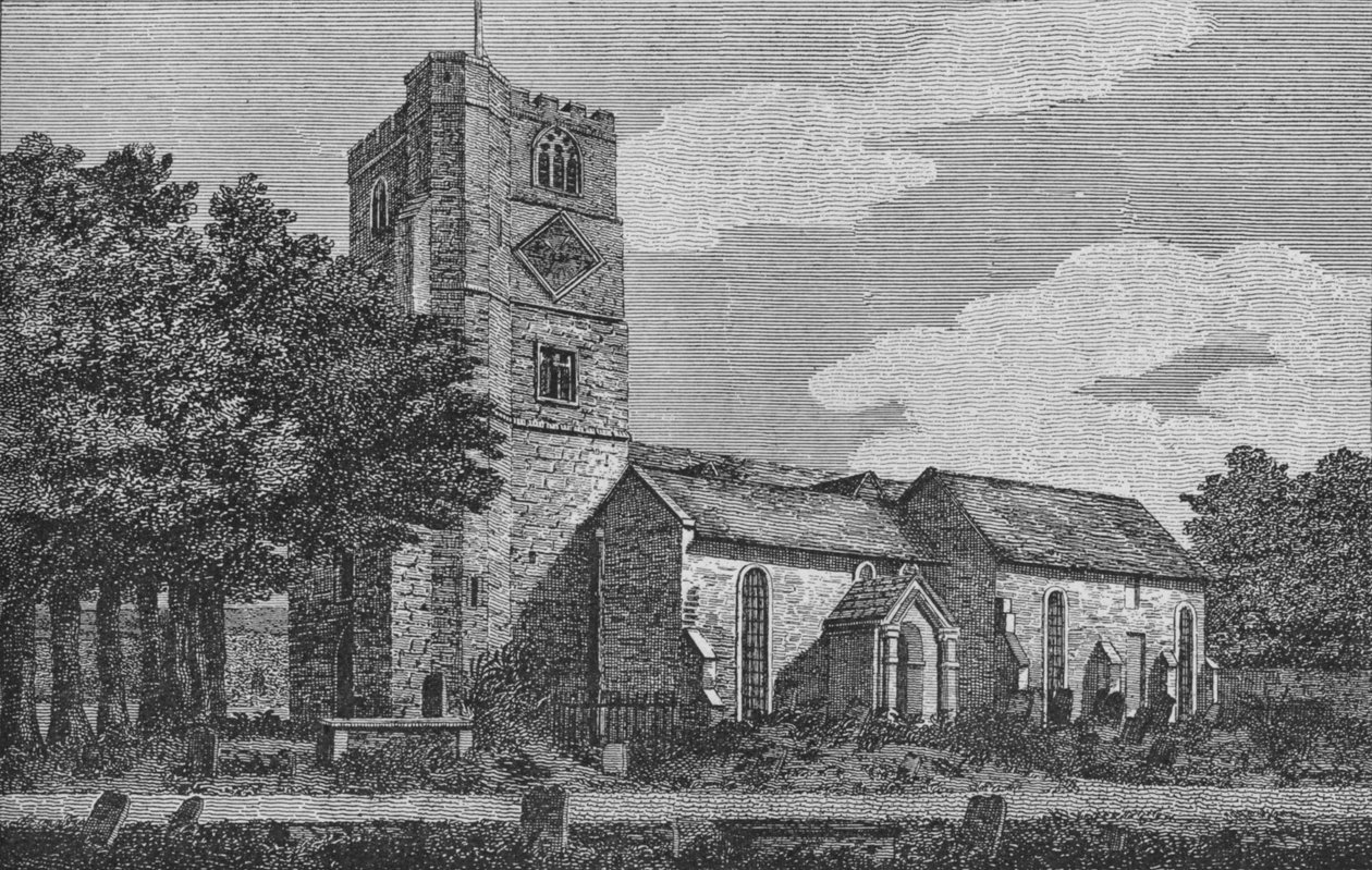 Fulham Kirche im Jahr 1812 von Unbekannt