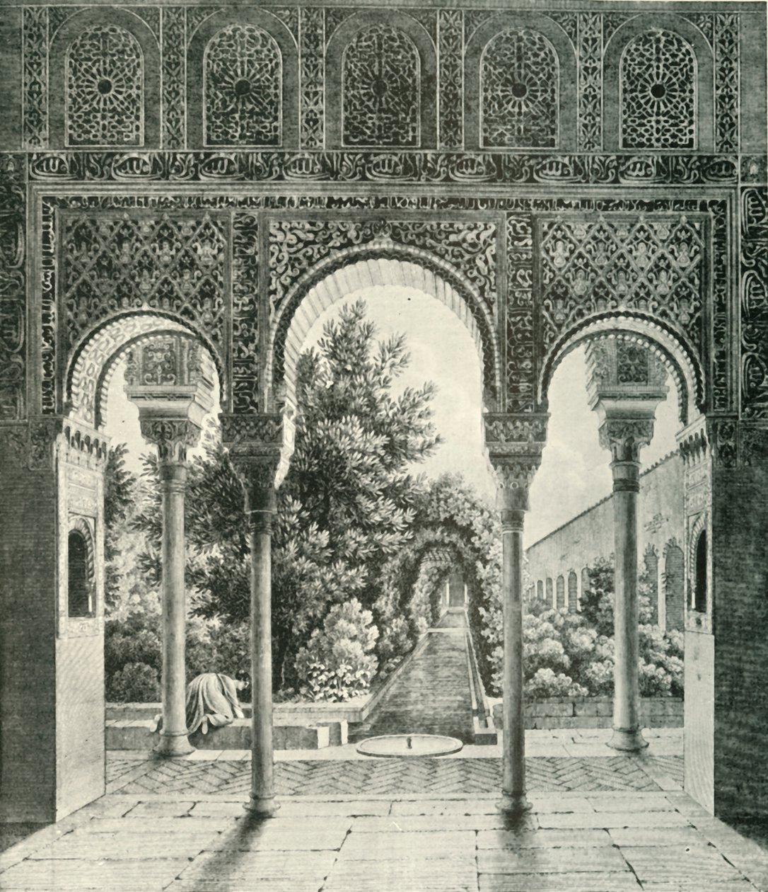 Garten des Generalife, 19. Jahrhundert, 1907 von Unbekannt