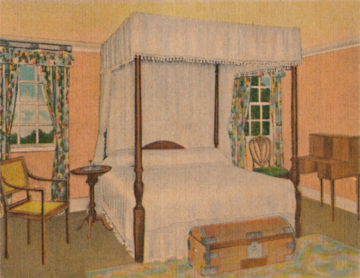 General Washingtons Schlafzimmer, 1946 von Unbekannt