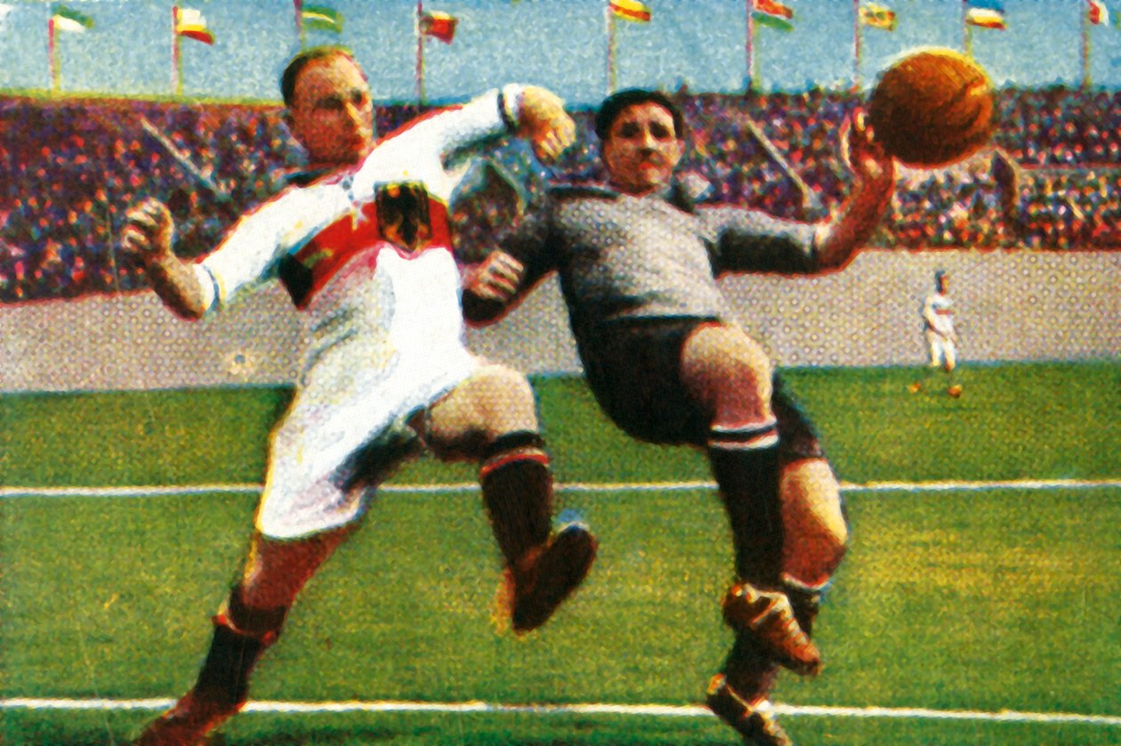 Deutschland-Uruguay Fußballspiel, 1928 von Unbekannt
