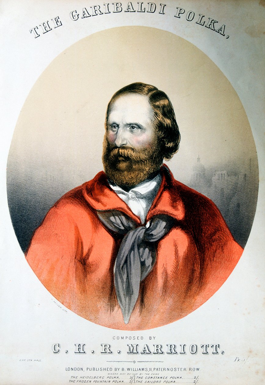 Giuseppe Garibaldi, italienischer Patriot, ca. 1864 von Unbekannt