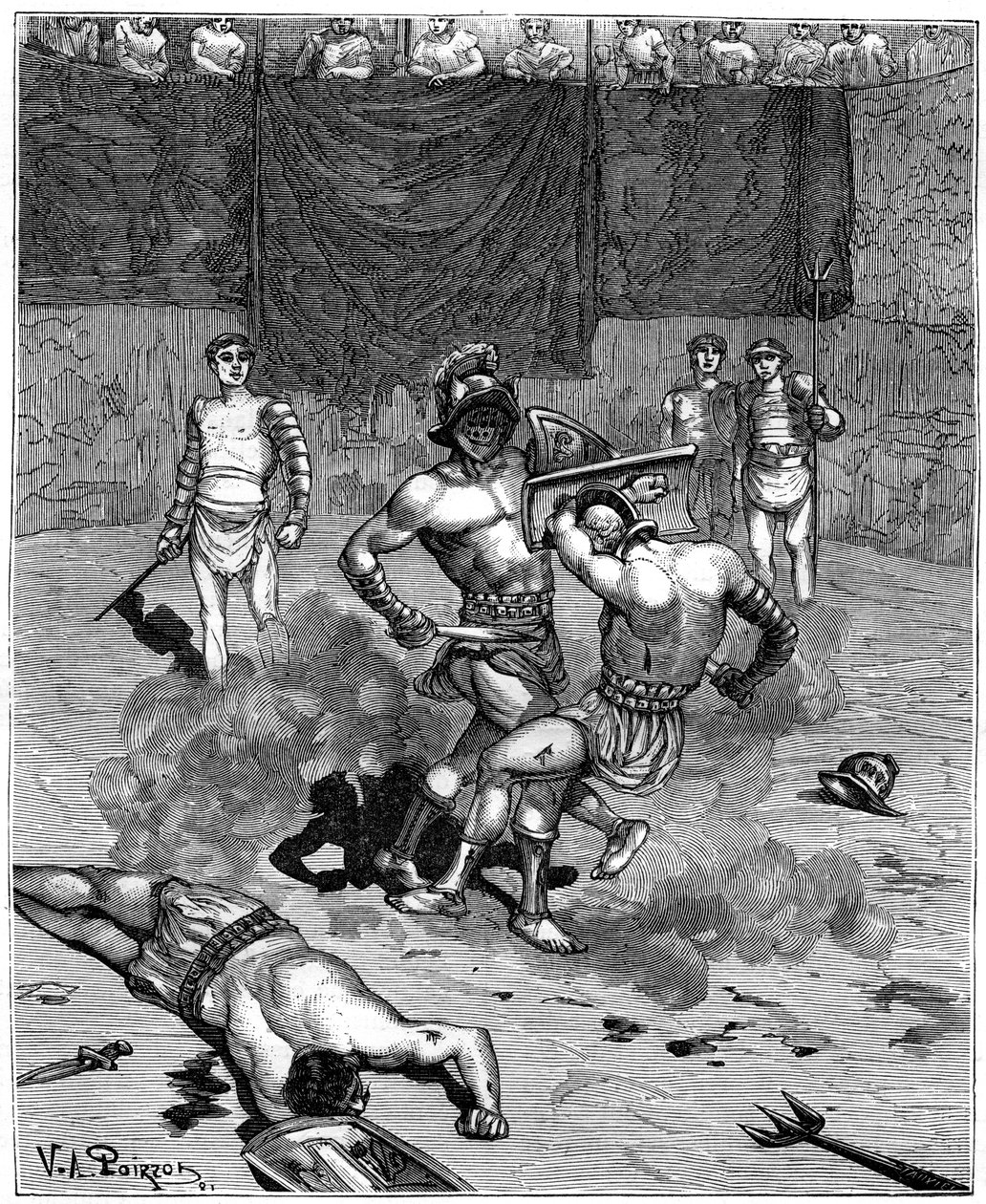 Gladiatorenkampf, 1882-1884 von Unbekannt