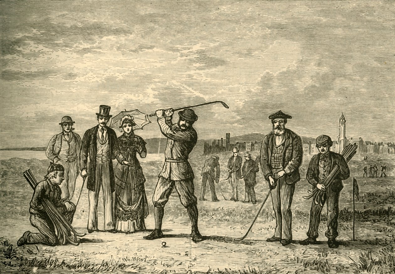 Golf auf dem Links, 1898 von Unbekannt