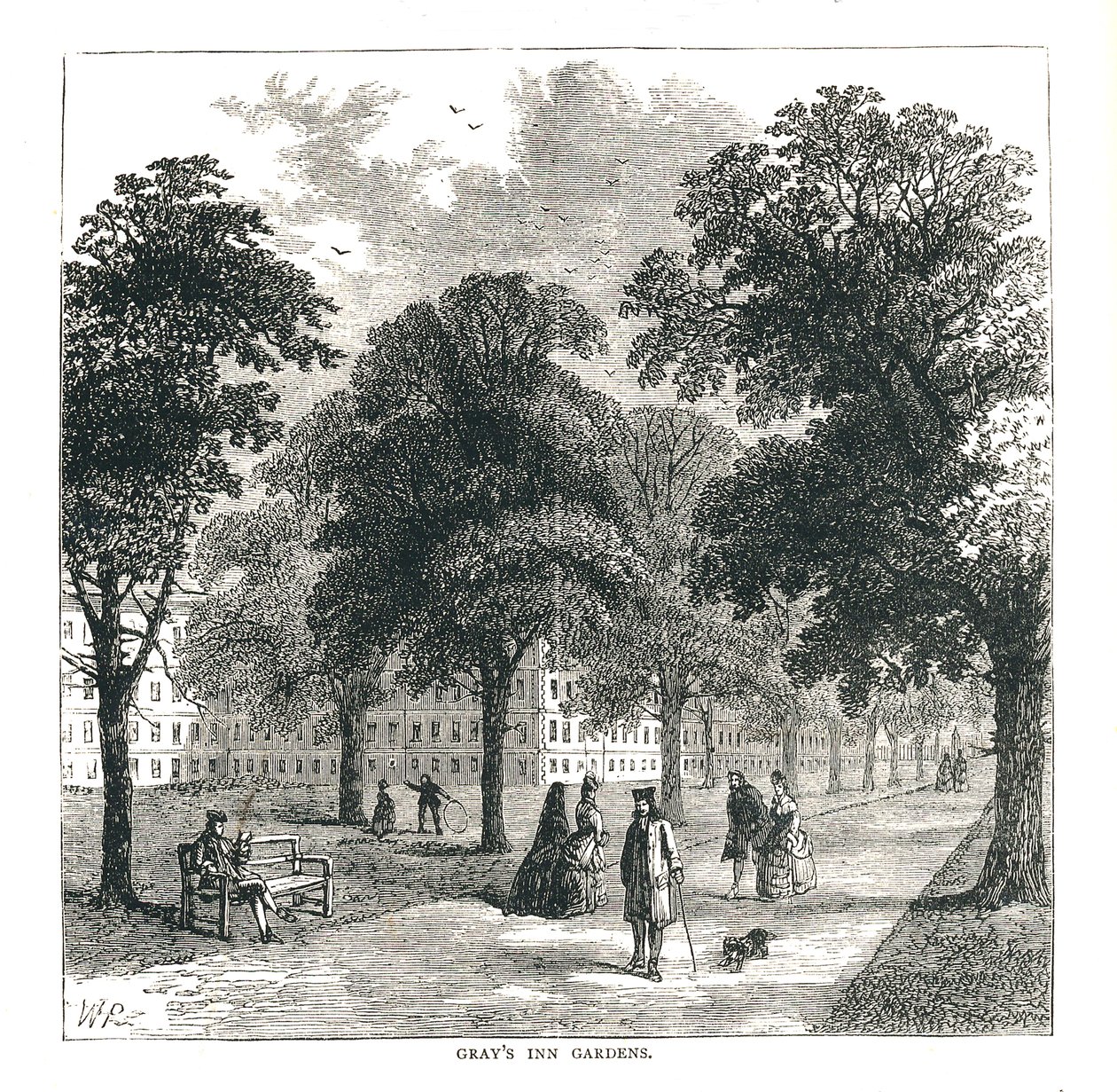 Grays Inn Gardens von Unbekannt