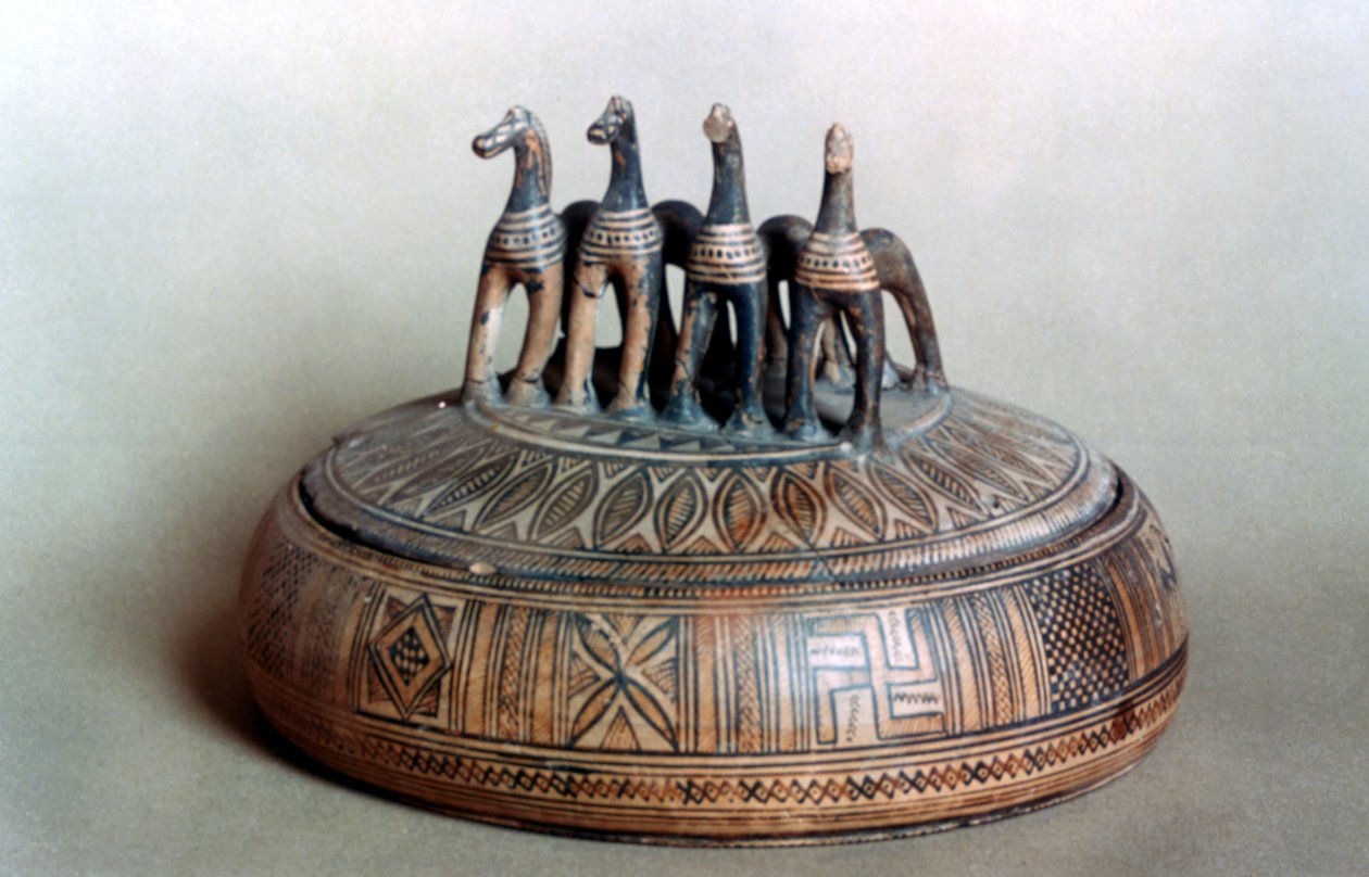 Griechische Pyxis, 9.-8. Jahrhundert v. Chr. von Unbekannt