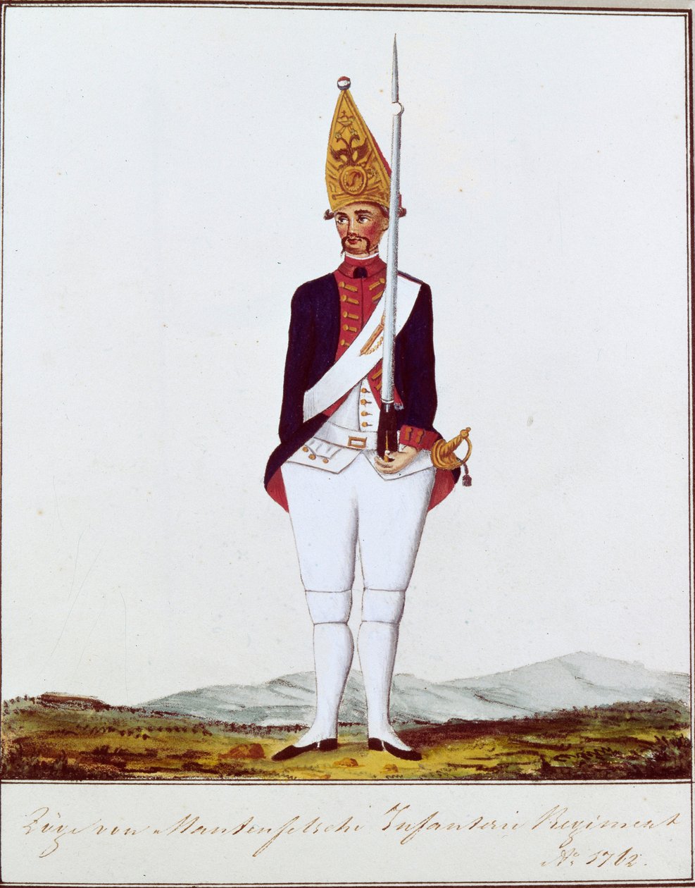 Grenadier des Regiments Zöge von Manteuffel, 1762 von Unbekannt