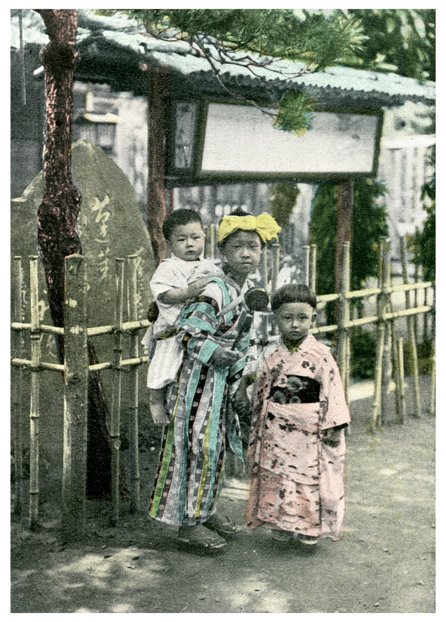 Gruppe von Kindern, Japan, 1904 von Unbekannt