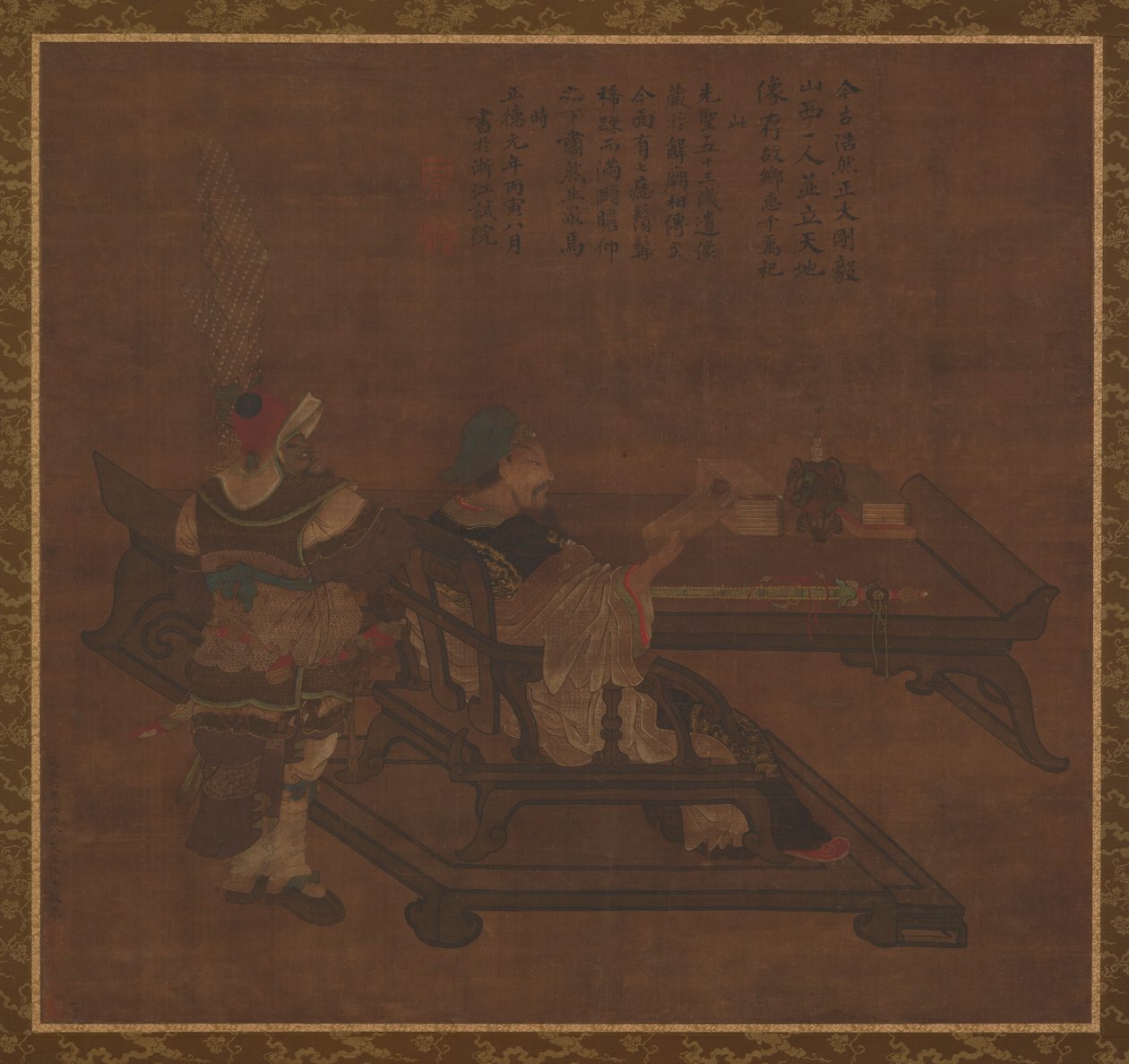 Guan Yu und Zhou Cang von Unbekannt