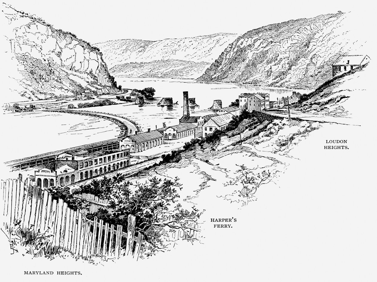 Harpers Ferry, West Virginia, um 1870 von Unbekannt