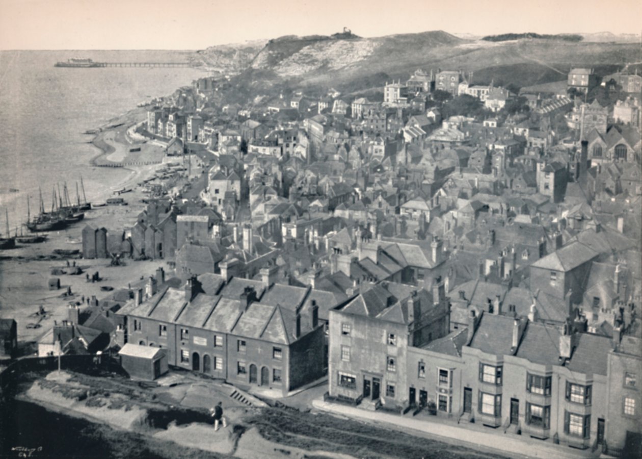 Hastings - Vom East Hill, 1895 von Unbekannt