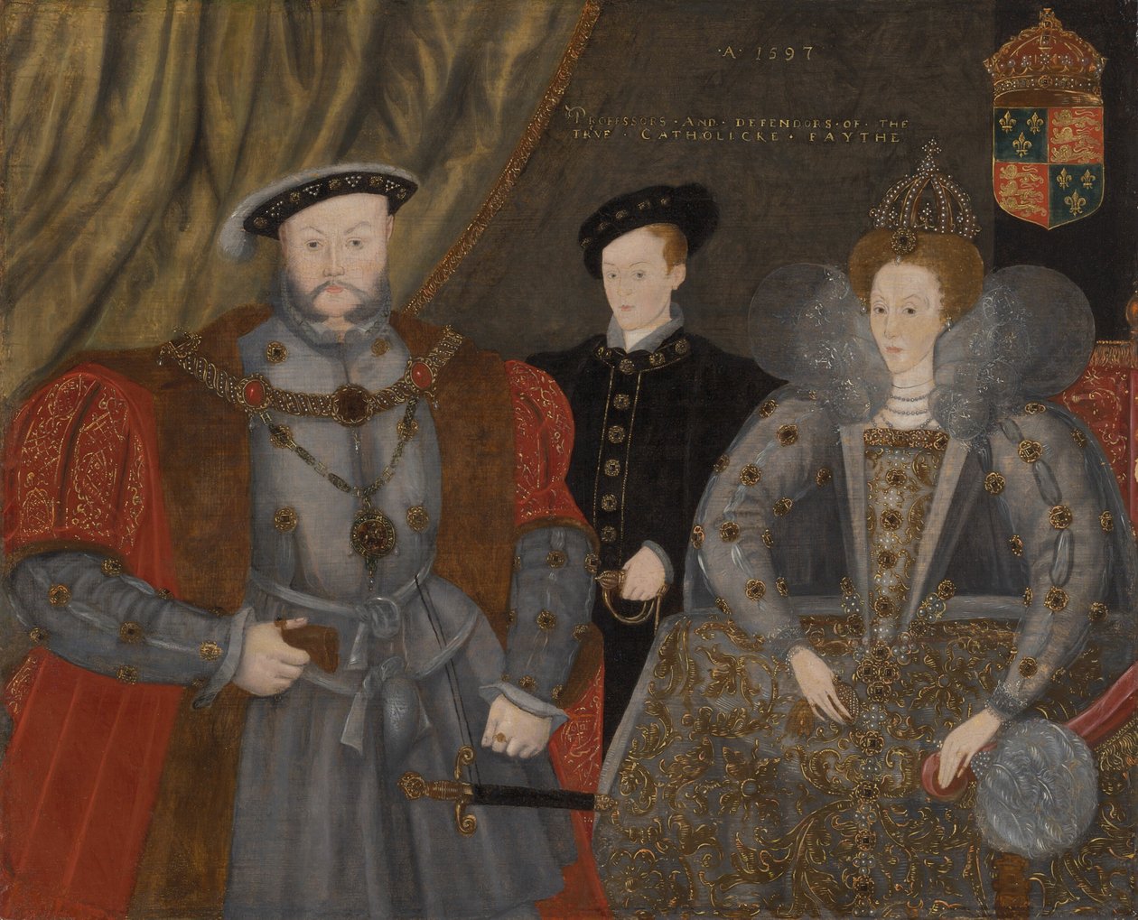 Heinrich VIII., Elisabeth I. und Eduard VI., 1597 von Unbekannt