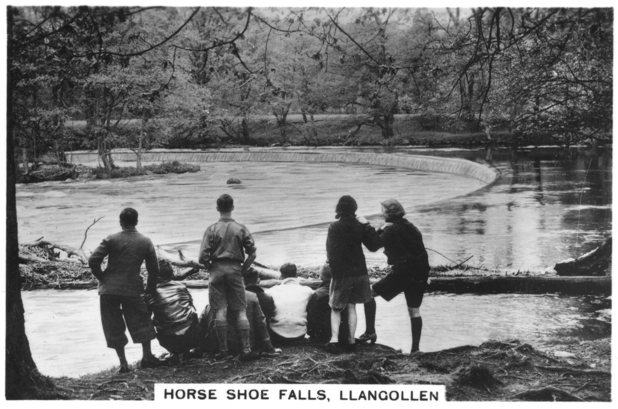 Hufeisenfälle, Llangollen, 1937 von Unbekannt