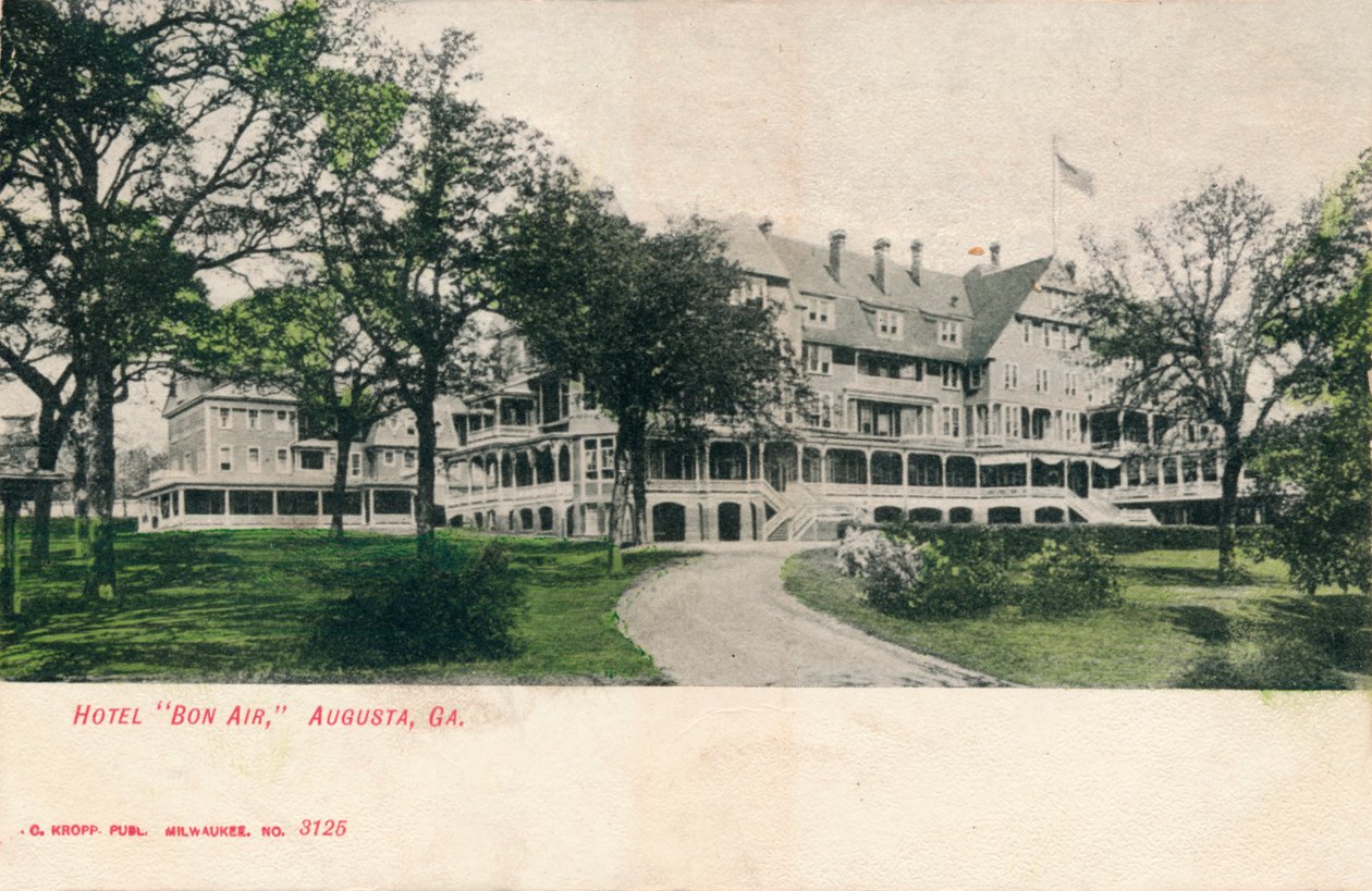 Hotel Bon Air, Augusta, Georgia, um 1910 von Unbekannt