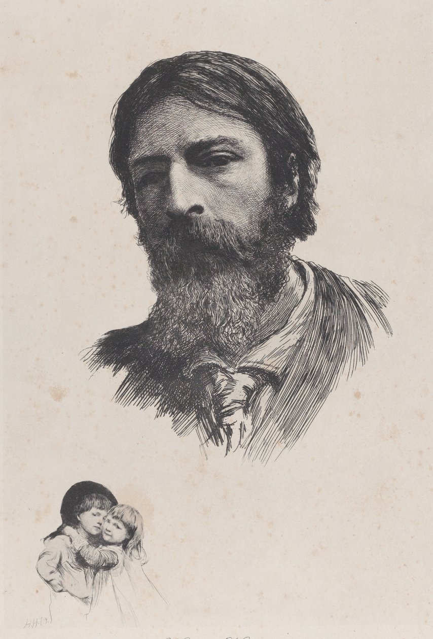 Hubert Herkomer A.R.A. und seine Kinder, nach 1879 von Unbekannt