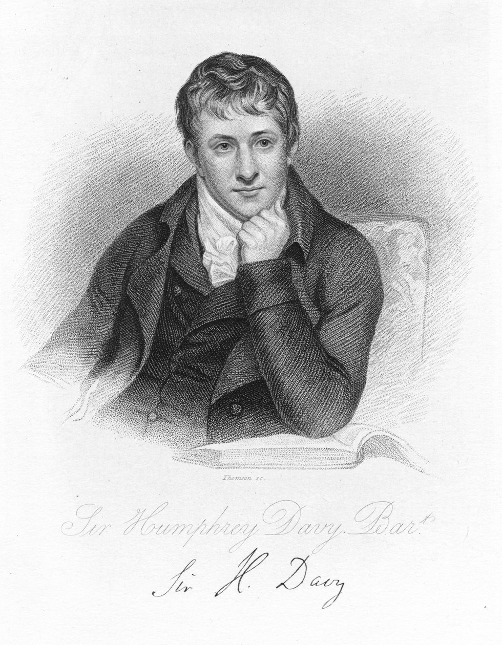 Humphry Davy, englischer Chemiker, 1803, um 1870 von Unbekannt