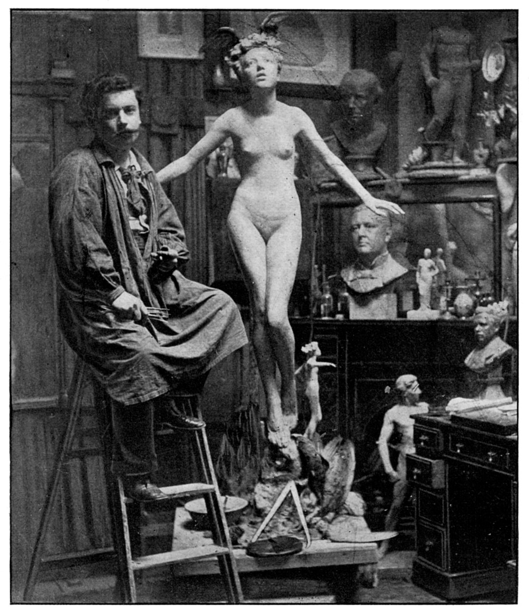 Im Studio von Mr. Lucchesi, London, 1899 von Unbekannt