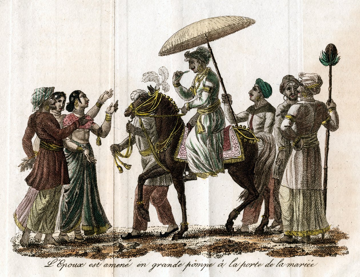 Indische Hochzeitsprozession, 19. Jahrhundert von Unbekannt