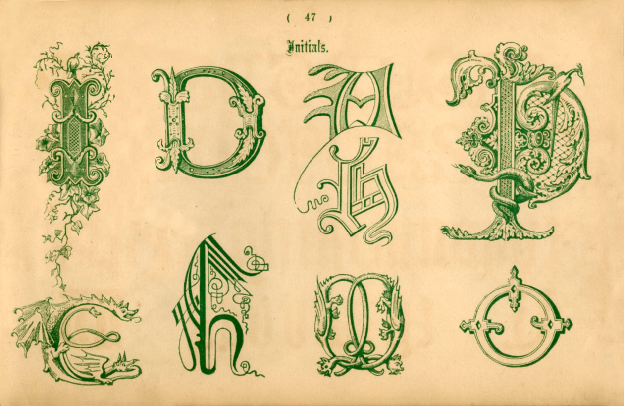 Initialen, 1862 von Unbekannt