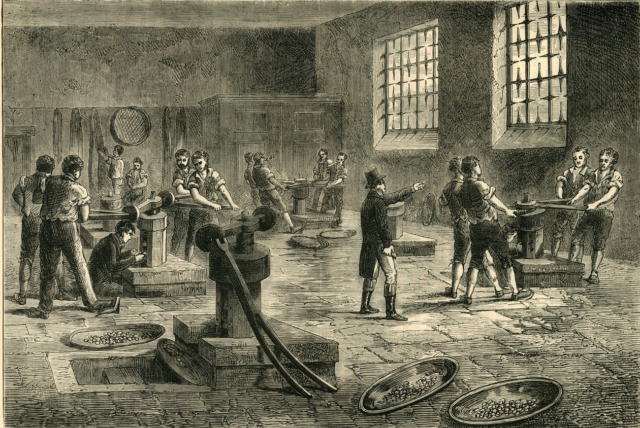 Innenansicht der Münze, ca. 1872 von Unbekannt