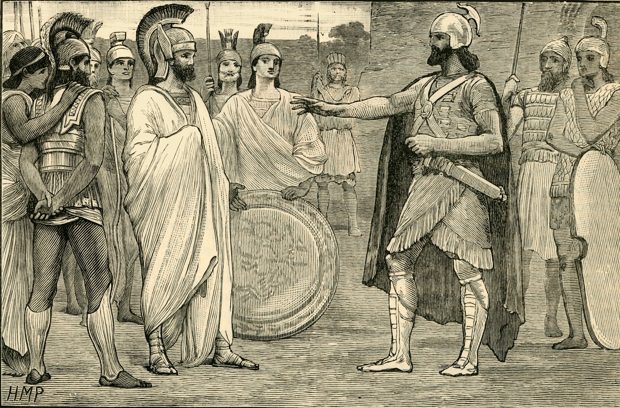 Interview zwischen Agesilaus und Pharnabazus, 1890 von Unbekannt