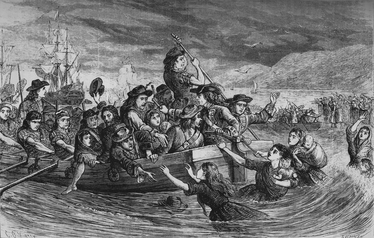 Irische Truppen verlassen Limerick, 1692, ca. 1880 von Unbekannt