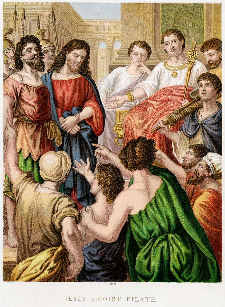 Jesus vor Pilatus, Mitte des 19. Jahrhunderts von Unbekannt