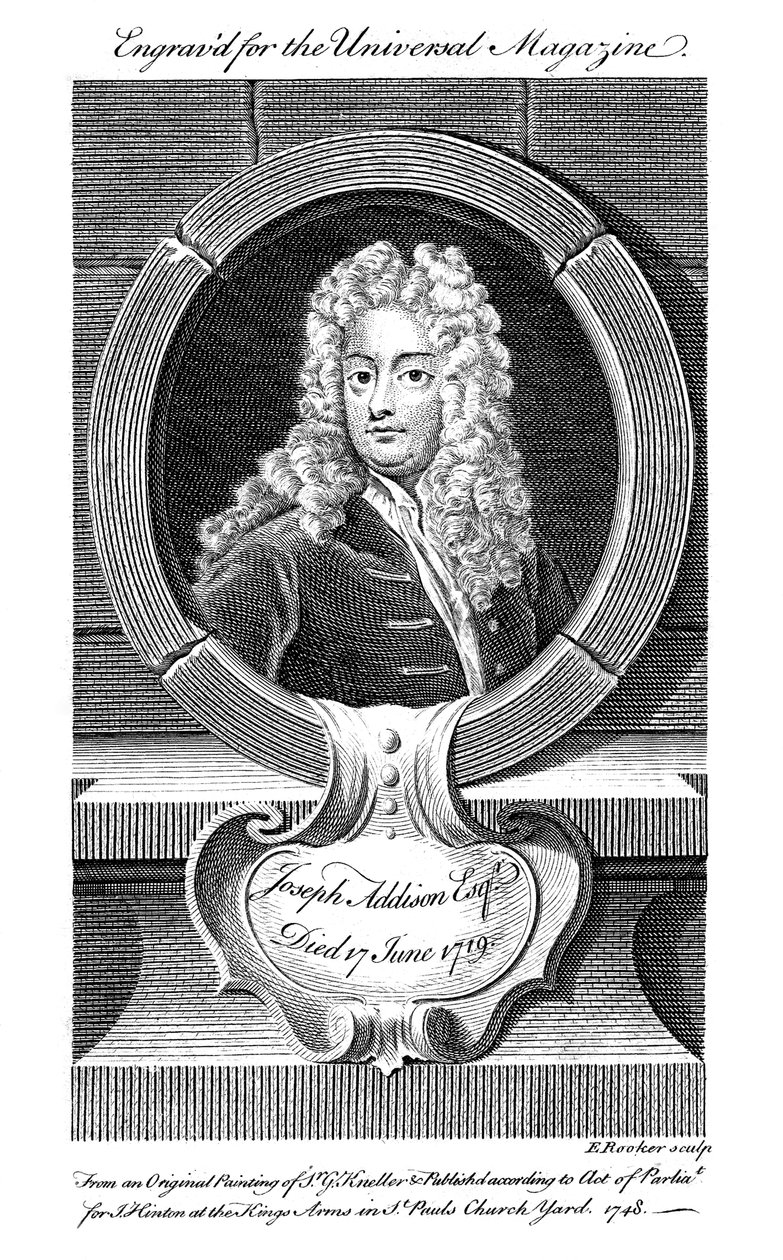 Joseph Addison, englischer Politiker und Schriftsteller, 19. Jahrhundert von Unbekannt