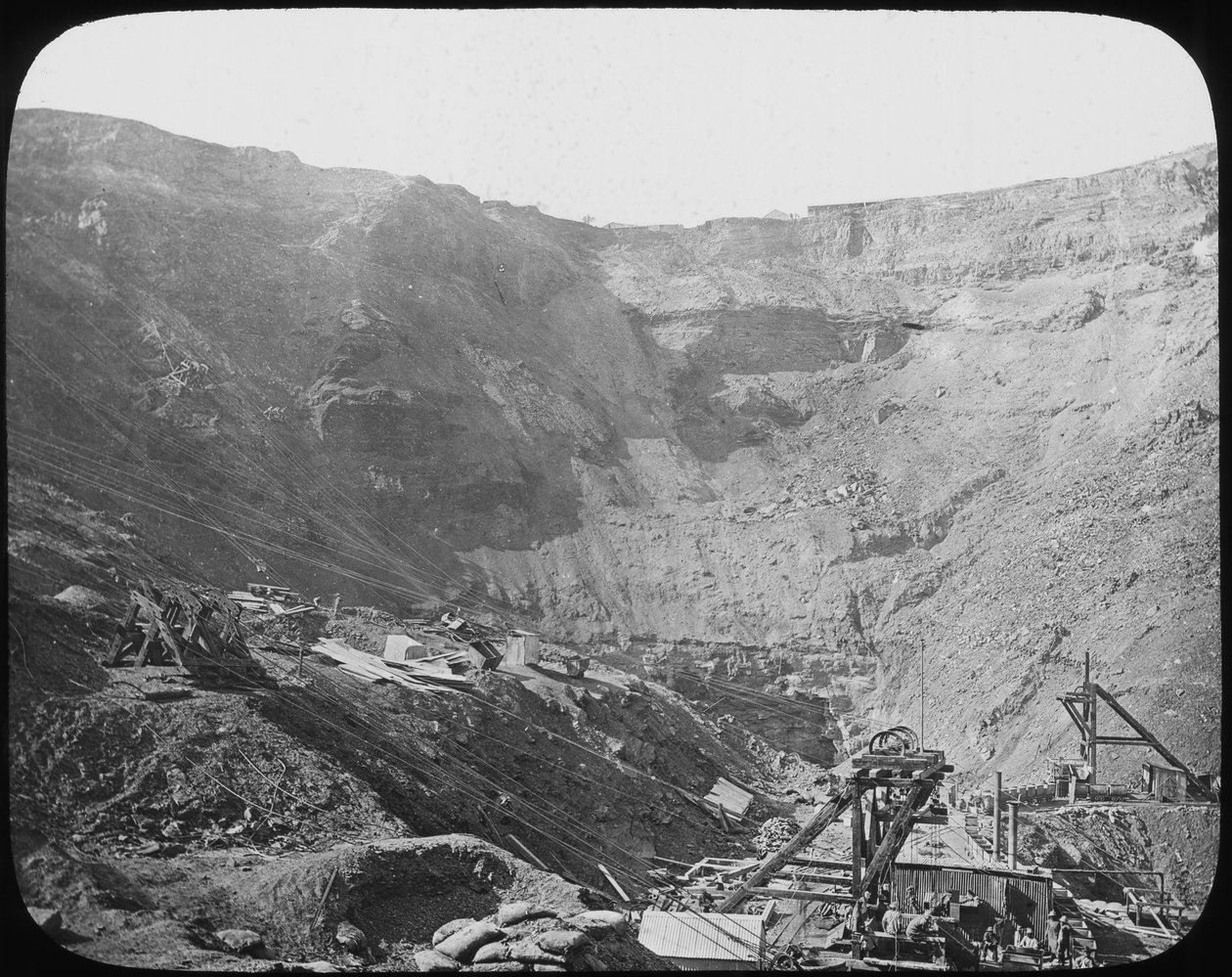 Kimberley-Diamantenmine, Südafrika, ca. 1890 von Unbekannt