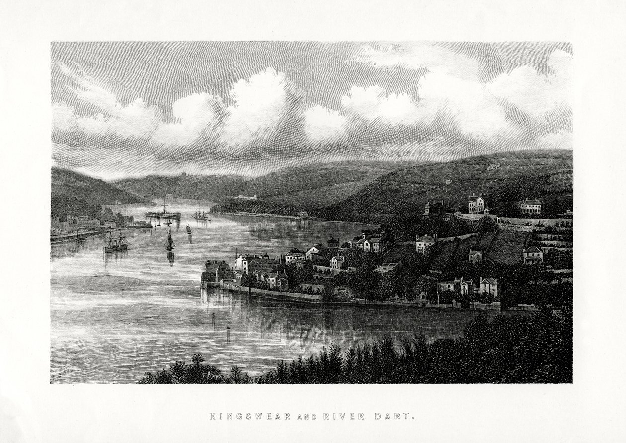 Kingswear und der Fluss Dart, Süd-Devon, 1896 von Unbekannt