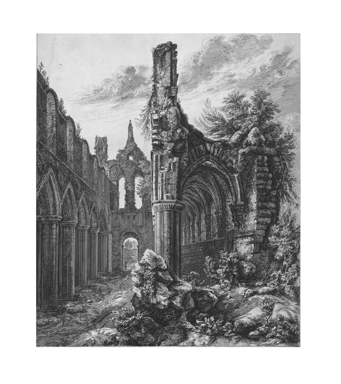 Kirkstall Abbey, Yorkshire, 1823 von Unbekannt