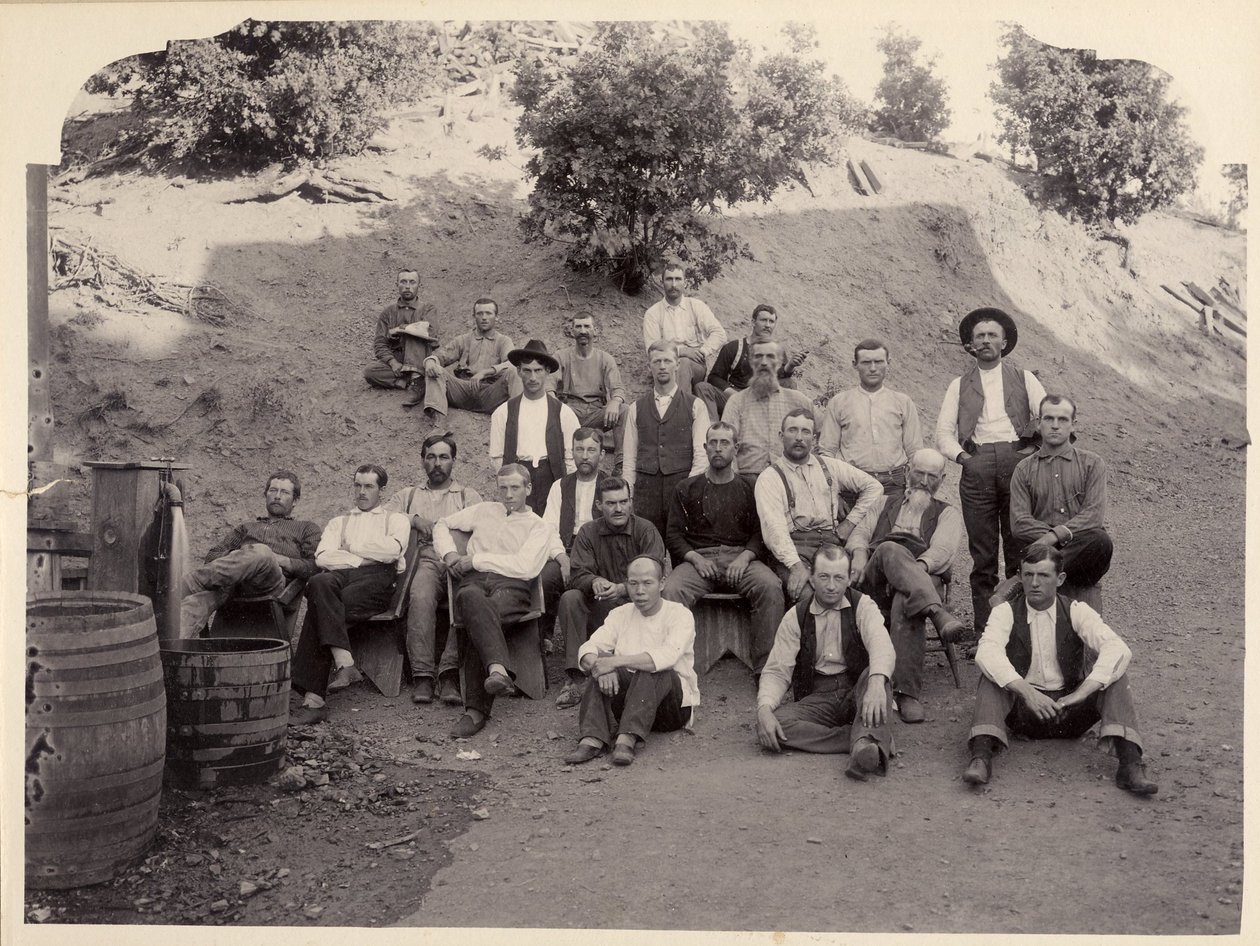 La Grange Mine Crew, Kalifornien, um 1900er von Unbekannt