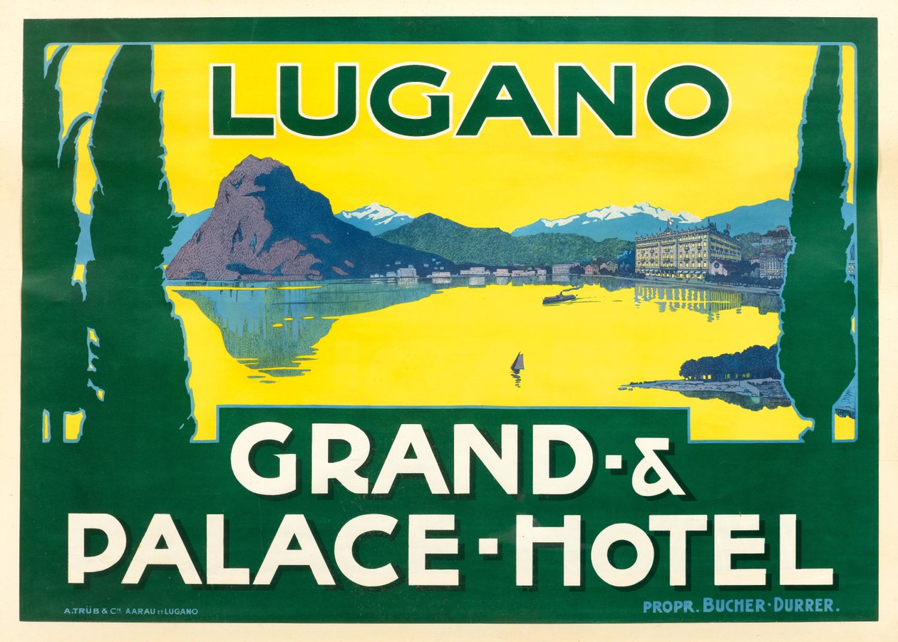 Luganersee. Grand und Palace Hotel von Unbekannt