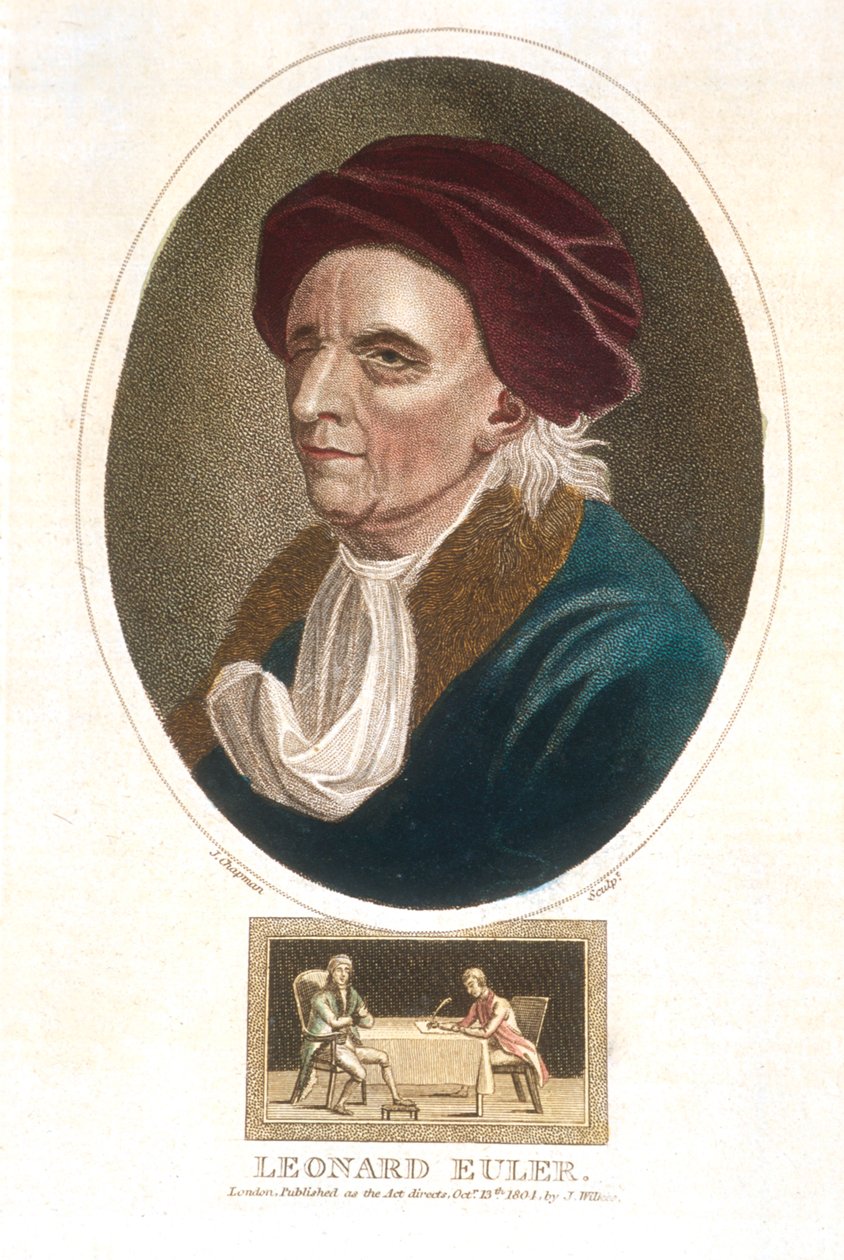 Leonhard Euler 1707-1783, Schweizer Mathematiker, 1801 von Unbekannt
