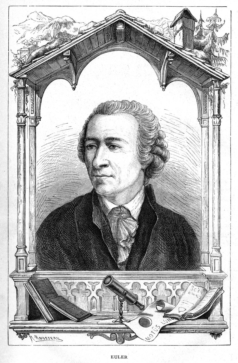 Leonhard Euler 1707-1783, Schweizer Mathematiker, 1874 von Unbekannt