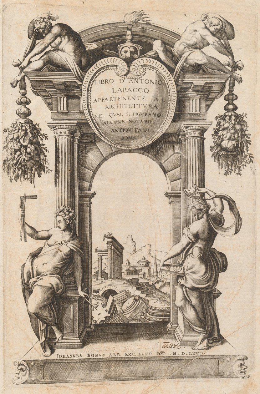 Libro Appartenente al Architettura [Titelseite], 1568 von Unbekannt