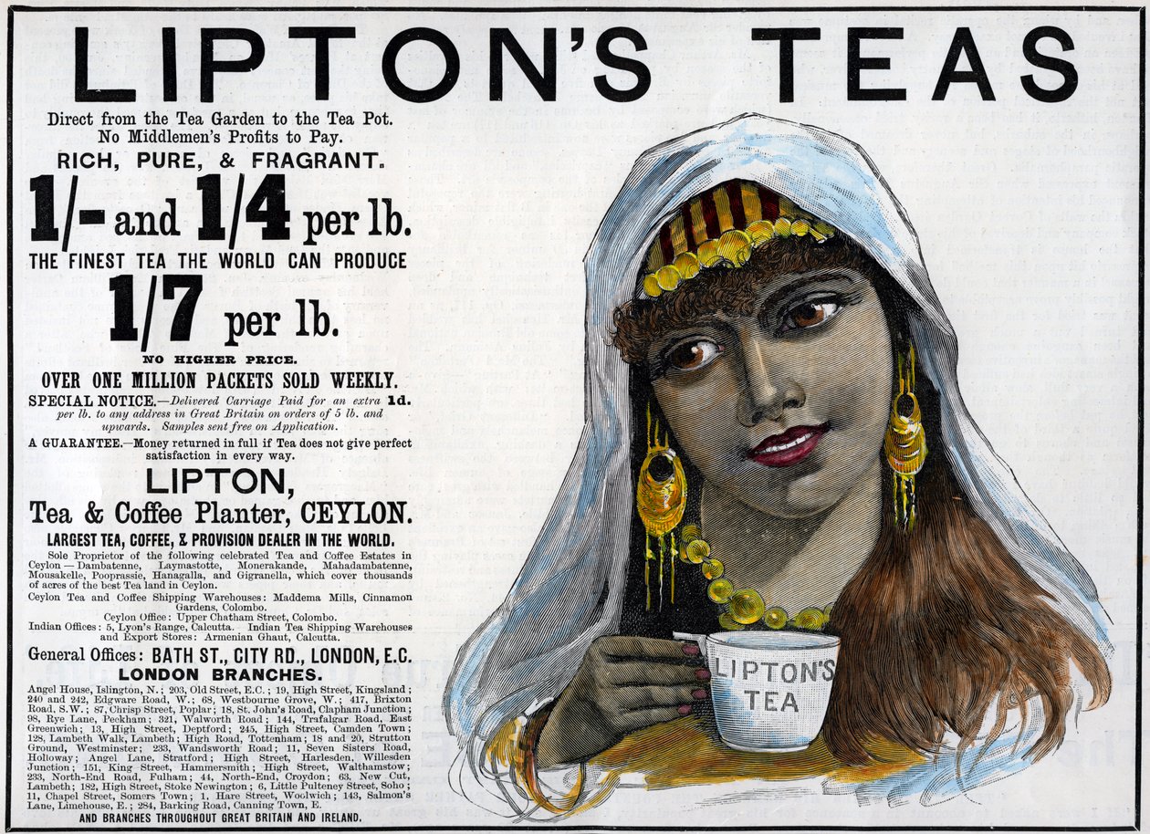 Liptons Tees Werbung, 1893 von Unbekannt