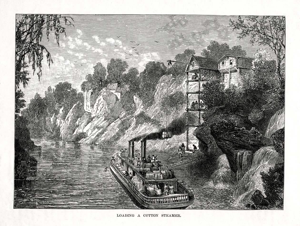 Beladen eines Baumwoll-Dampfers, 1877 von Unbekannt