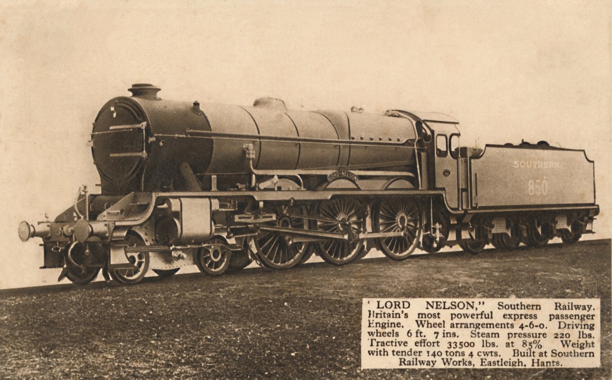 Lord Nelson, Southern Railway, um 1930 von Unbekannt